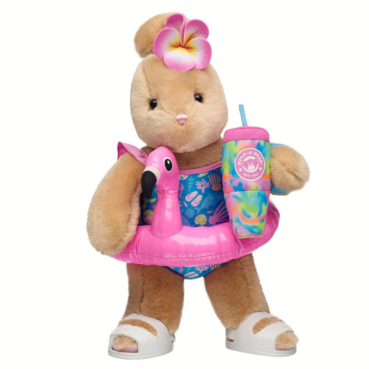 Pawlette Bunny Flamingo Floatie Gift Set | Build-A-Bear - US 8109