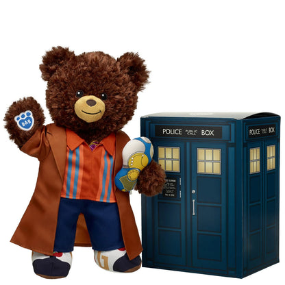 Doctor Who Teddy Bear Fifteenth Doctor Gift Set with TARDIS Gift Box | Build-A-Bear® - US 9454