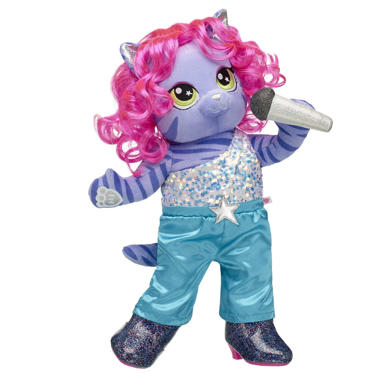 Honey Girls Teegan Tiger Pink Hair Plush Toy Gift Set - US 9542