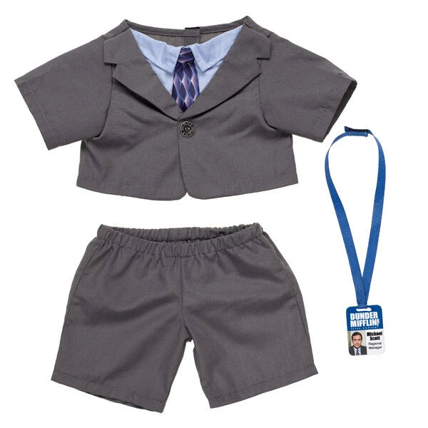 Happy Hugs Teddy Bear with The Office Michael Scott Costume Gift Set | Build-A-Bear® - US 8307