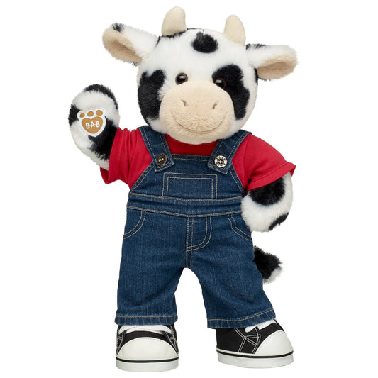 Cuddly Cow Stuffed Animal Overalls Gift Set | Build-A-Bear® - US 4035
