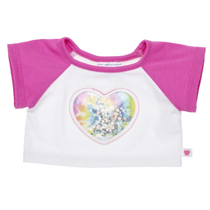 Tie-Dye Sequin Heart T-Shirt | Build-A-Bear - US 3420