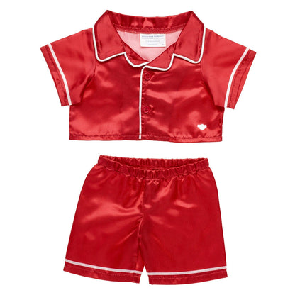 Timeless Teddy Bear Red Satin Pajama Gift Set| Build-A-Bear® - US 5516