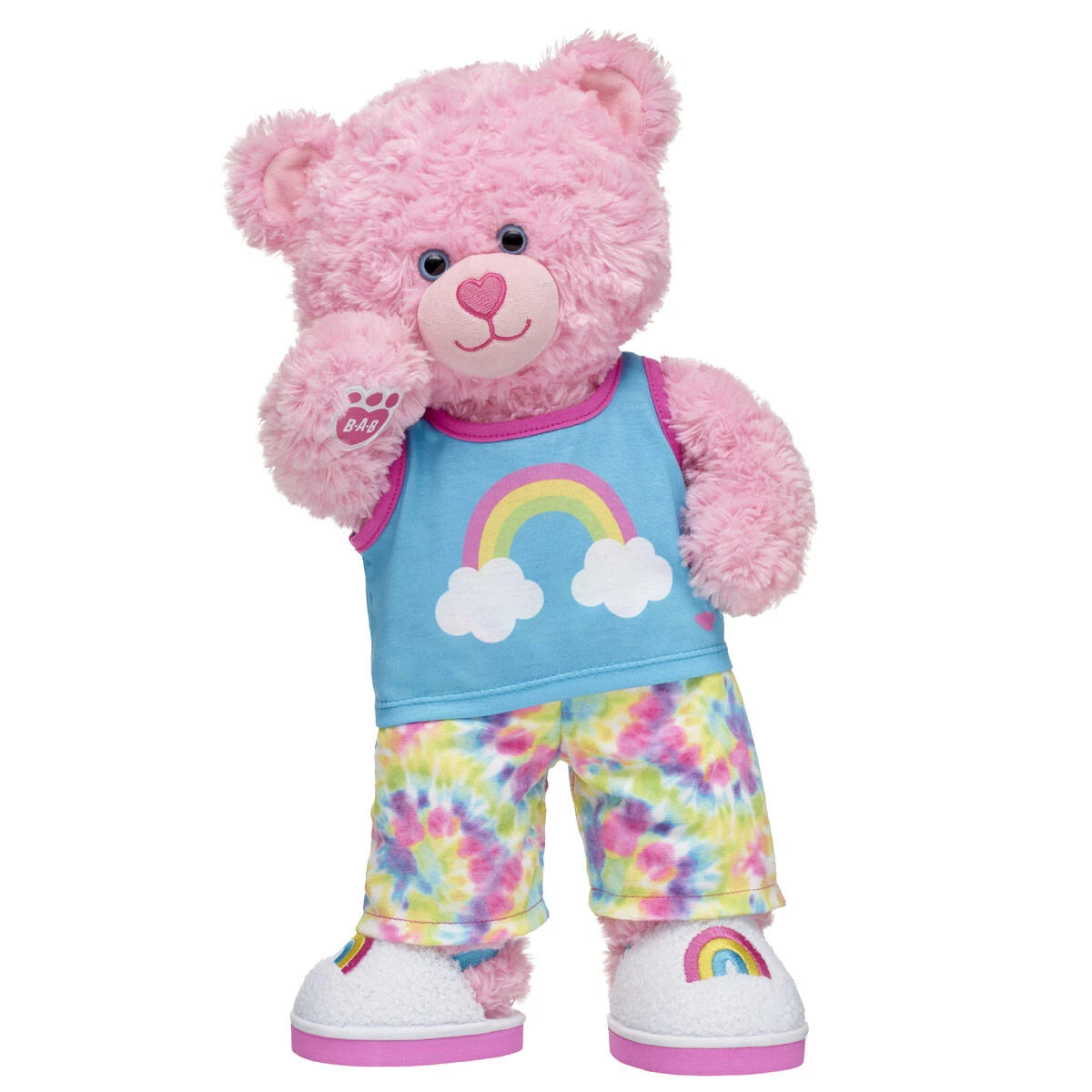 Pink Cuddles Teddy Bear Rainbow PJs Gift | Build-A-Bear - US 2727