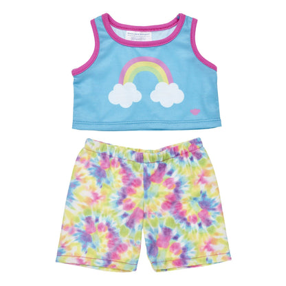 Pink Cuddles Teddy Bear Rainbow PJs Gift | Build-A-Bear - US 2341