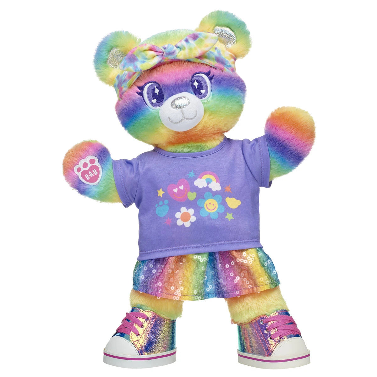 Rainbow Stripes Teddy Bear Gift Set | Build-A-Bear - US 9208