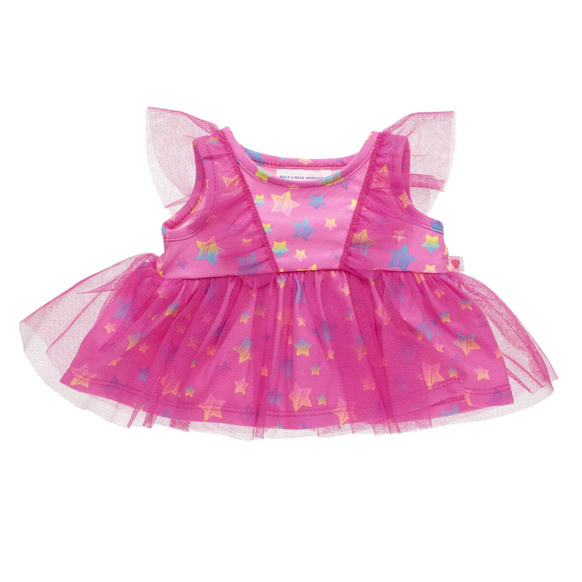 Pink Stars Tulle Sleeve Dress for Plush Toys | Build-A-Bear® - US 4375
