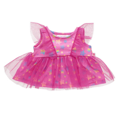 Pink Stars Tulle Sleeve Dress for Plush Toys | Build-A-Bear® - US 4375