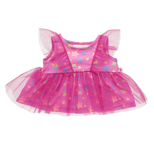 Pink Stars Tulle Sleeve Dress for Plush Toys | Build-A-Bear® - US 4375