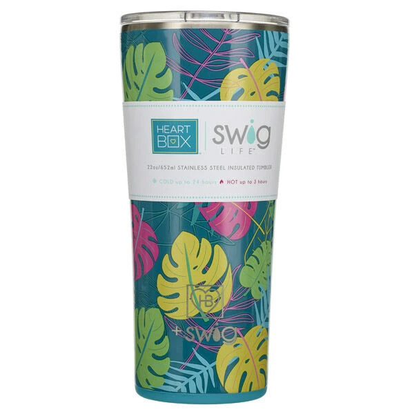 22 oz. Swig Life Palm Leaf Insulated Tumbler | Build-A-Bear® - US 2370