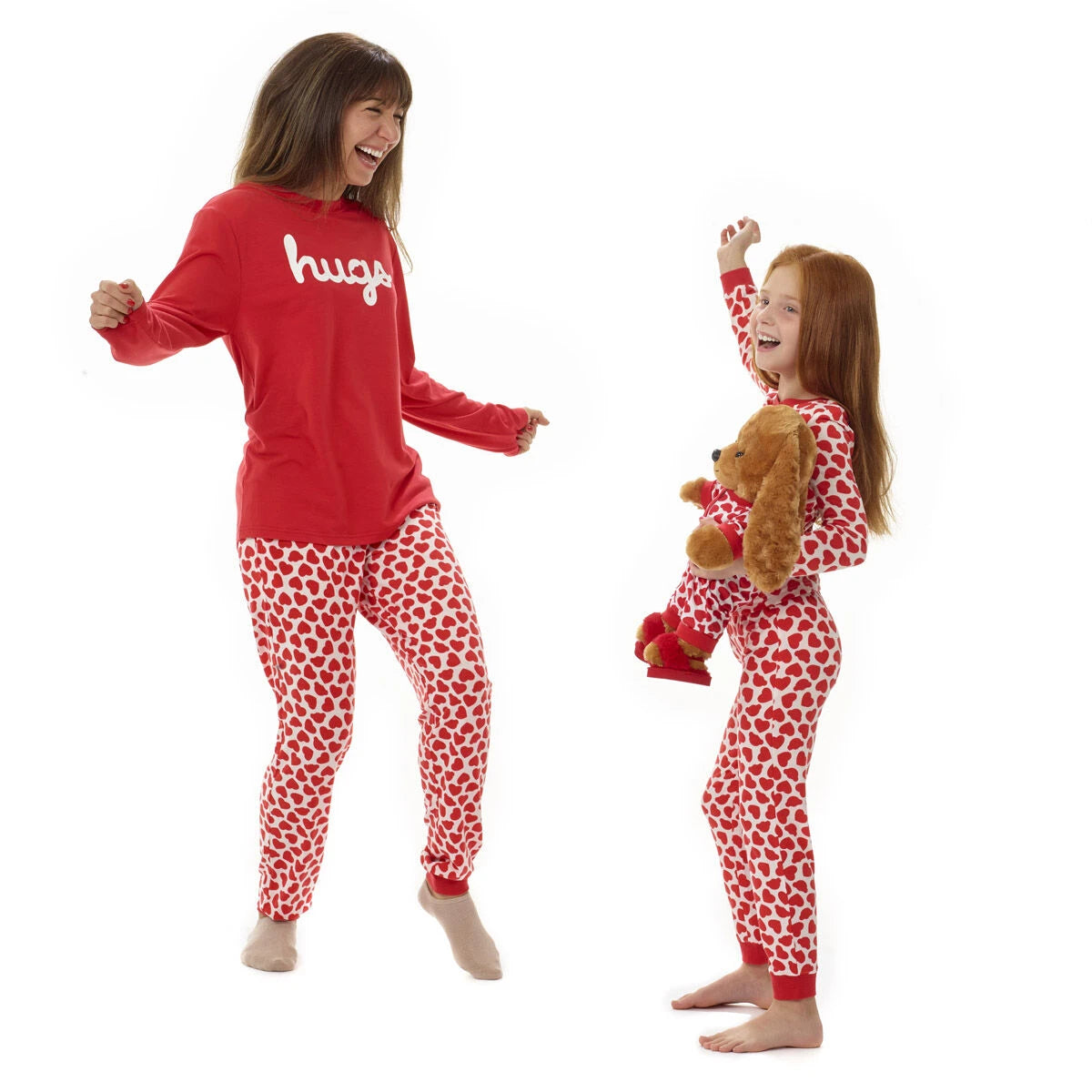 Build-A-Bear Pajama Shop™ Red Hearts PJ Pants - Adult - US 3707