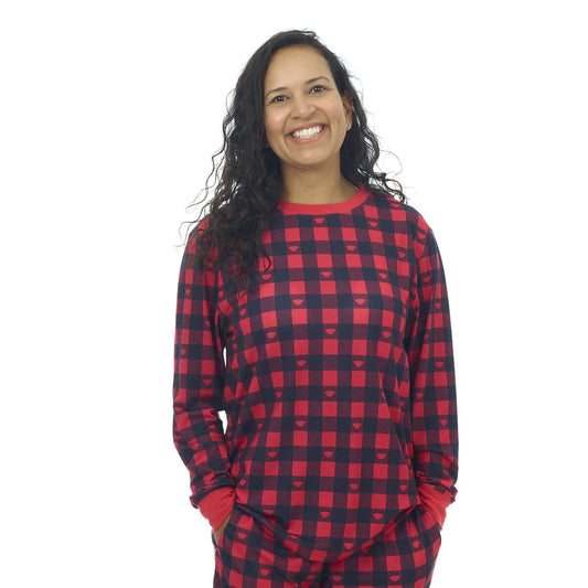 Build-A-Bear Pajama Shop™ Buffalo Check Top - Adult - US 6201
