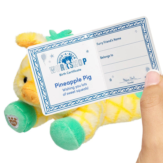Build-A-Bear Mini Beans Pineapple Pig Stuffed Animal | BAB - US 1824