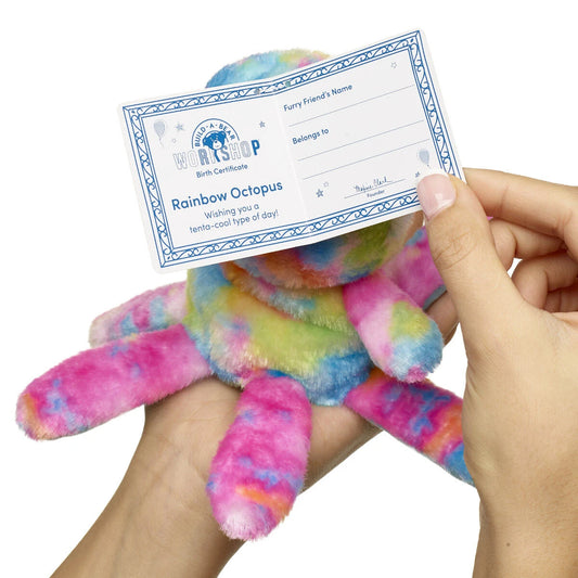 Mini Beans Rainbow Octopus Stuffed Animal - US 6829