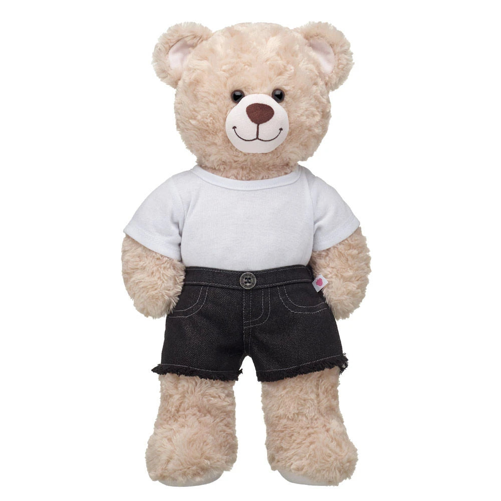 Black Denim Frayed Shorts for Stuffed Animals | Build-A-Bear® - US 5869