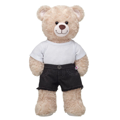 Black Denim Frayed Shorts for Stuffed Animals | Build-A-Bear® - US 2807
