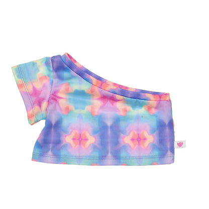 One-Shoulder Tie-Dye Top for Plush Toys - US 6591