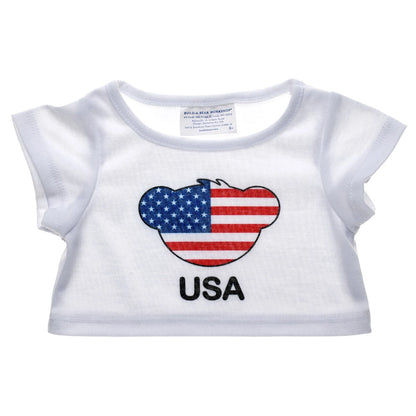 Happy Hugs Teddy Bear USA T-Shirt Gift Set | Build-A-Bear - US 3542