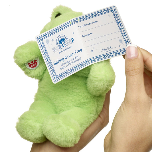 Build-A-Bear Mini Beans Spring Green Frog Stuffed Animal - US 4276