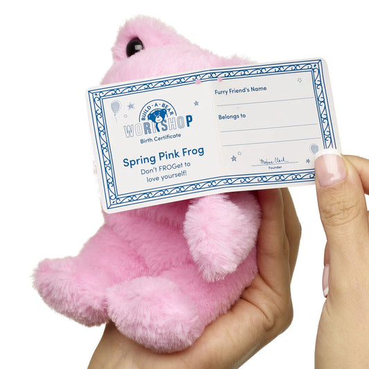 Mini Beans Spring Pink Frog Stuffed Animal | Build-A-Bear® - US 9155