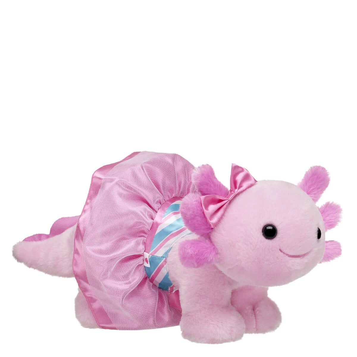 Pink Axolotl Soft Toy with Peppermint Dress | Build-A-Bear - US 9420