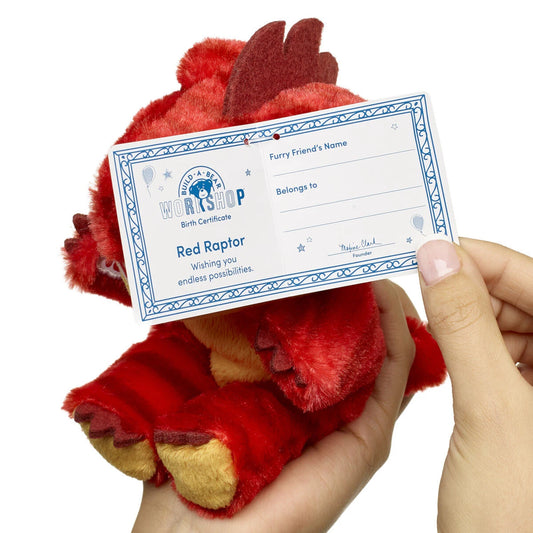 Mini Beans Red Raptor Plush Toy | Build-A-Bear® - US 6553