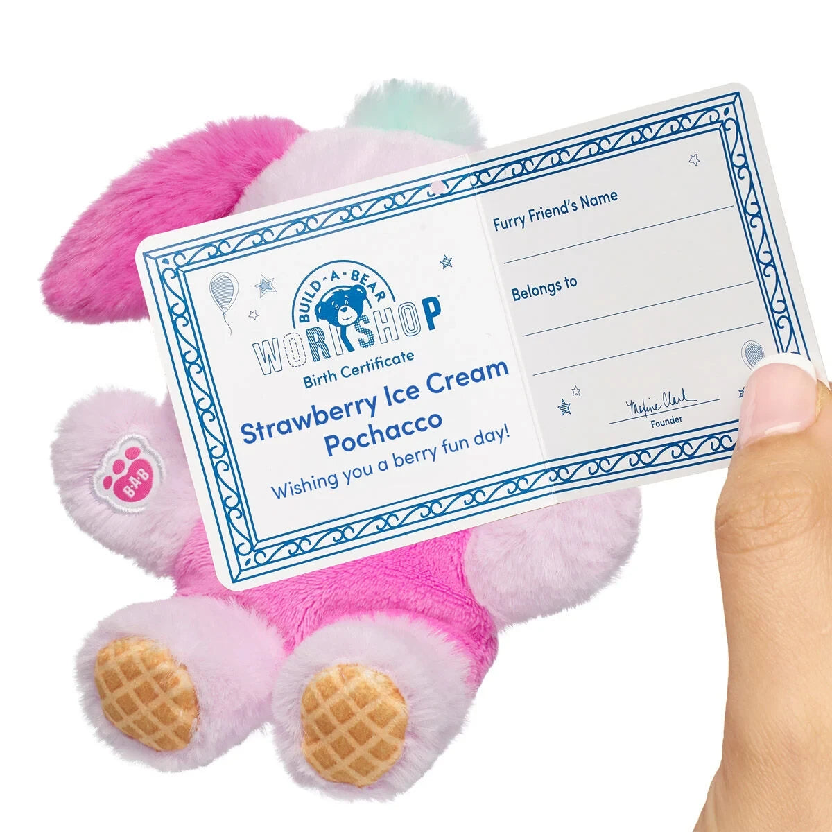 Build-A-Bear Mini Beans Strawberry Ice Ice Cream Pochacco | Build-A-Bear - US 3777