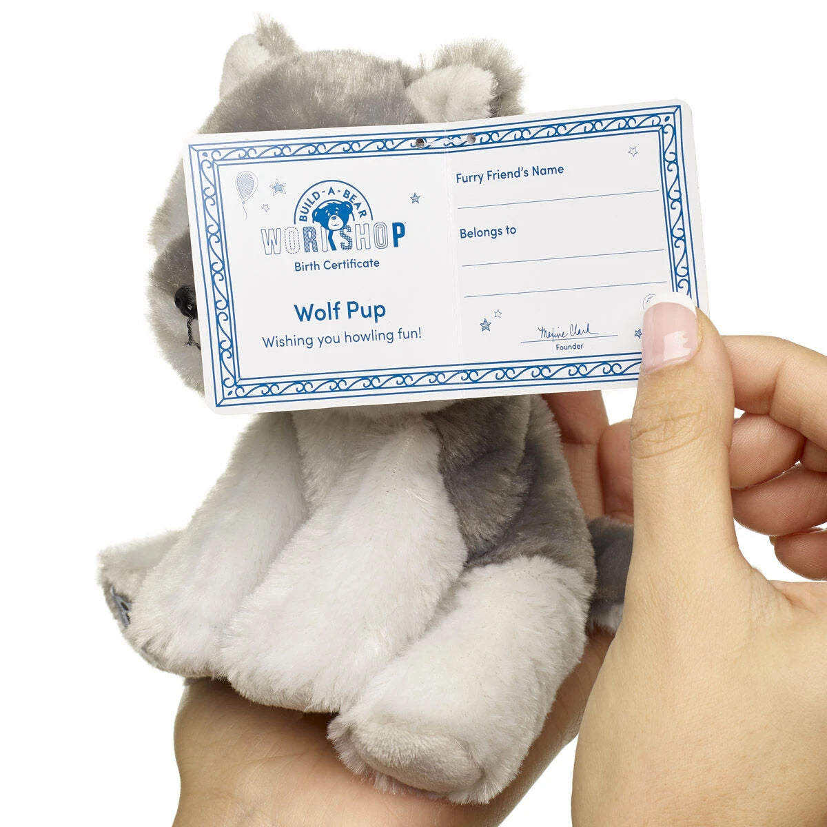 Build-A-Bear Mini Beans Wolf Pup Stuffed Animal | Build-A-Bear® - US 3113
