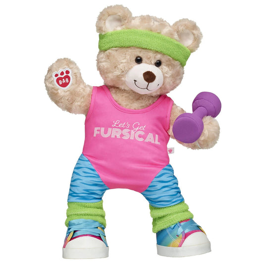 Happy Hugs Teddy Bear '80s Exercise Gift Set | Build-A-Bear® - US 6782