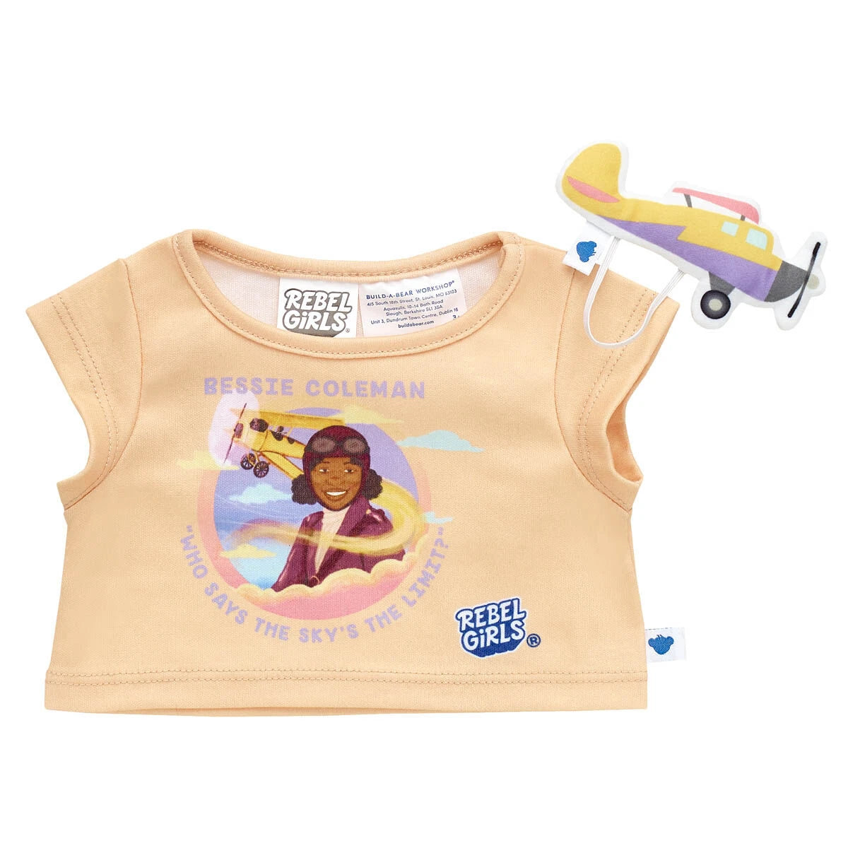 Rebel Girls Bessie Coleman T-Shirt | Shop at Build-A-Bear® - US 7203