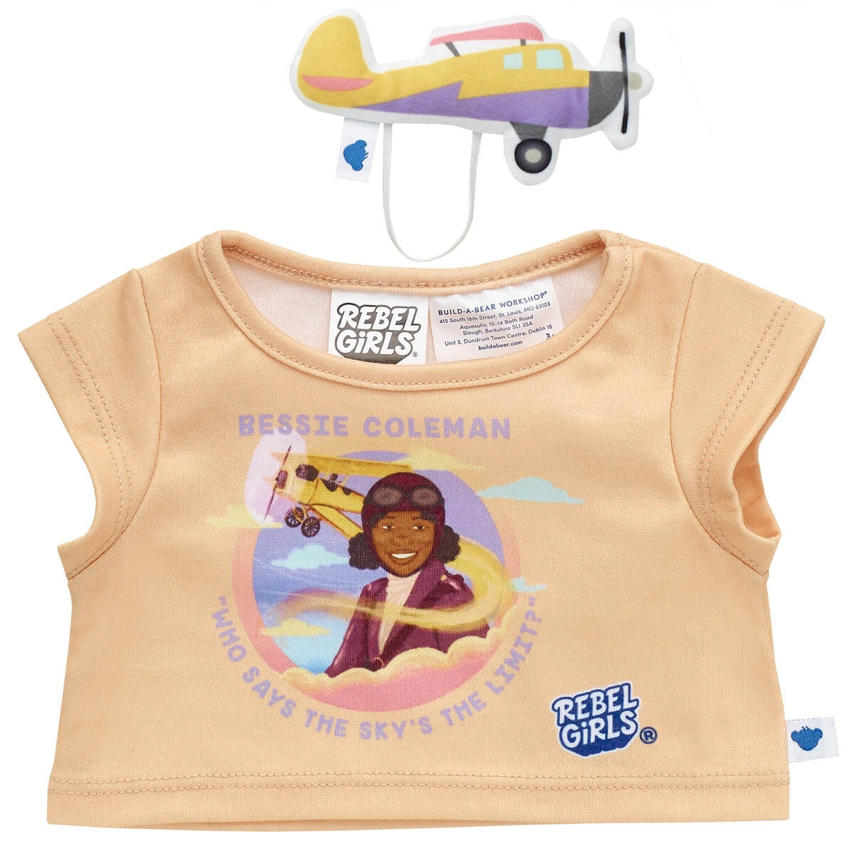 Rebel Girls Bessie Coleman T-Shirt | Shop at Build-A-Bear® - US 7203