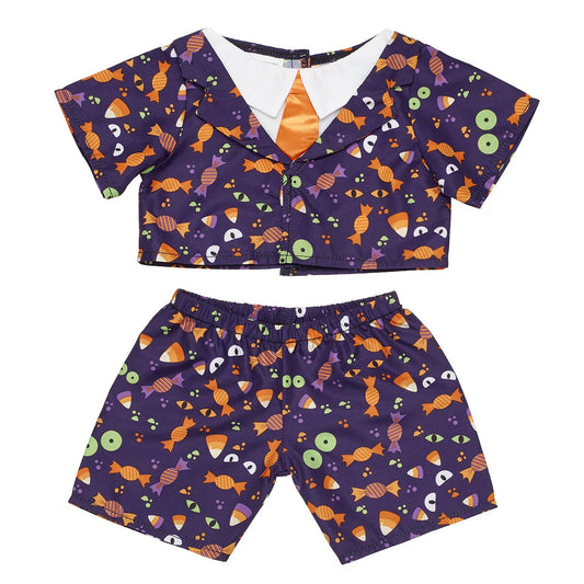 Halloween Suit w/ White Collars &amp; Orange Tie | Build-A-Bear® - US 8544