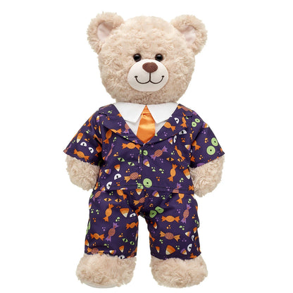 Halloween Suit w/ White Collars &amp; Orange Tie | Build-A-Bear® - US 8544