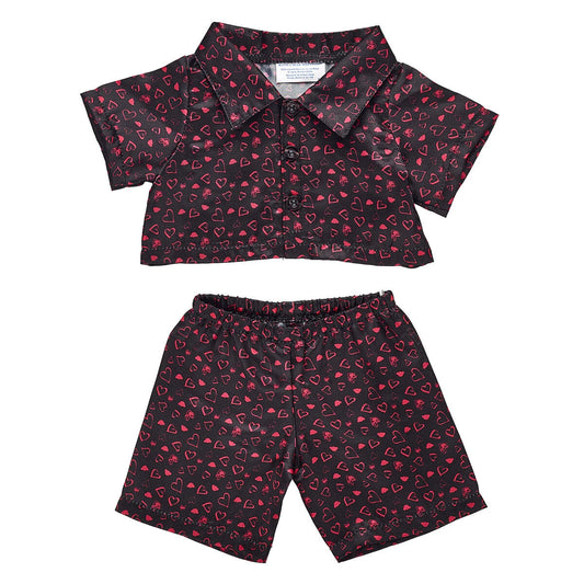 Black Heart Satin Pajamas for Stuffed Animals | Build-A-Bear® - US 2238