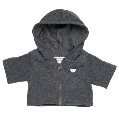 Charcoal Grey Zip Hoodie for Stuffed Animals | Build-A-Bear® - US 1816