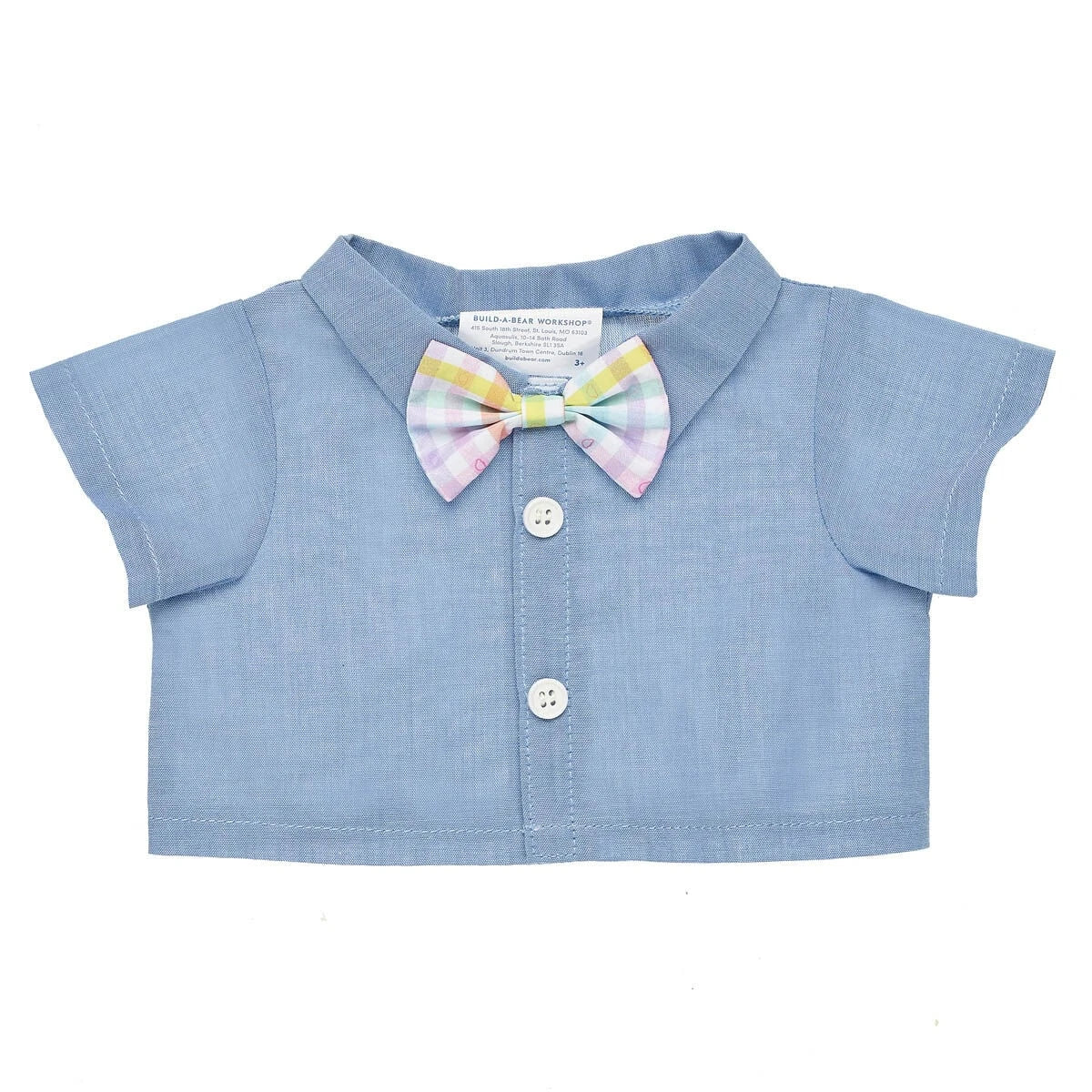 Chambray Shirt With Bow Tie for Stuffed Animals | Build-A-Bear® - US 2751