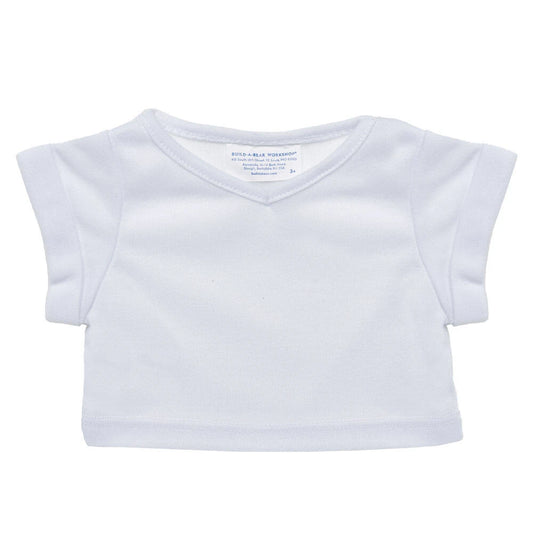 Online Exclusive White V-Neck T-Shirt | Build-A-Bear - US 3362