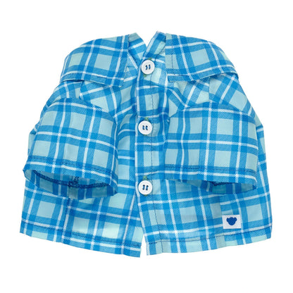 Blue Check T-Shirt for Stuffed Animals - US 3145