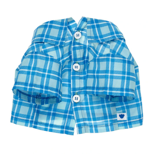 Blue Check T-Shirt for Stuffed Animals - US 3145