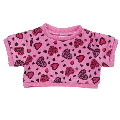 Leopard Print Heart Sweater | Build-A-Bear - US 4733