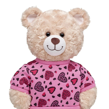 Leopard Print Heart Sweater | Build-A-Bear - US 4733