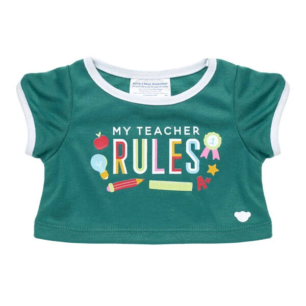 My Teacher Rules T-Shirt for Stuffed Animals | Build-A-Bear® - US 7775