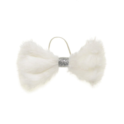 Fuzzy White Bow for Stuffed Animals | Build-A-Bear Workshop® - US 4083