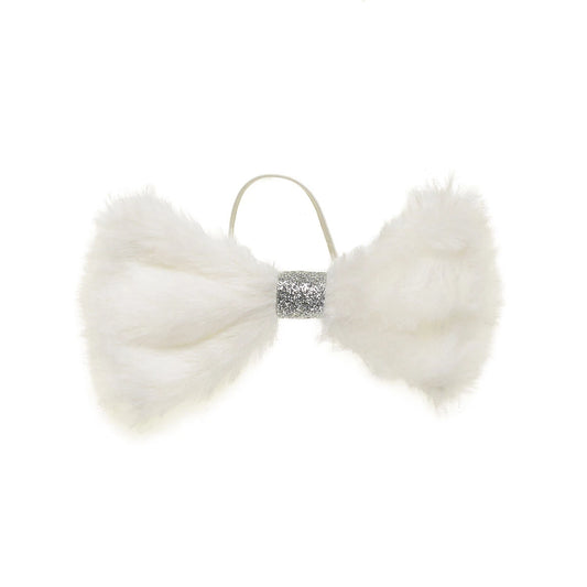 Fuzzy White Bow for Stuffed Animals | Build-A-Bear Workshop® - US 4083