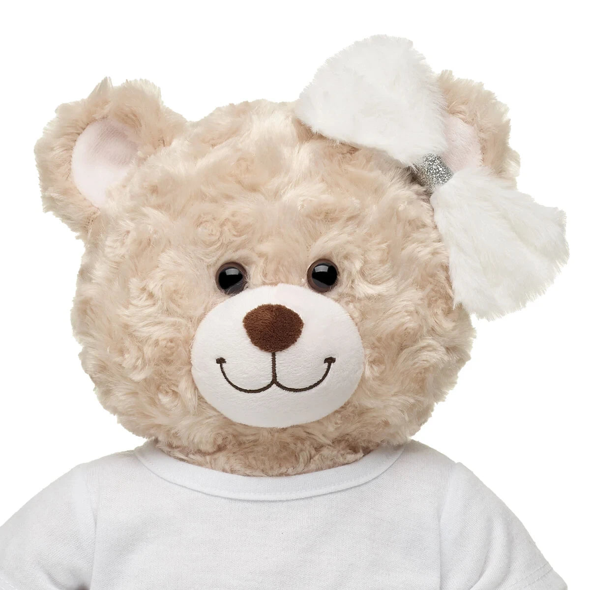 Fuzzy White Bow for Stuffed Animals | Build-A-Bear Workshop® - US 4083