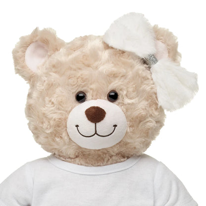 Fuzzy White Bow for Stuffed Animals | Build-A-Bear Workshop® - US 4083