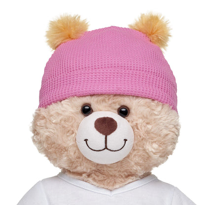 Pink Waffle Knit Beanie | Build-A-Bear - US 7505