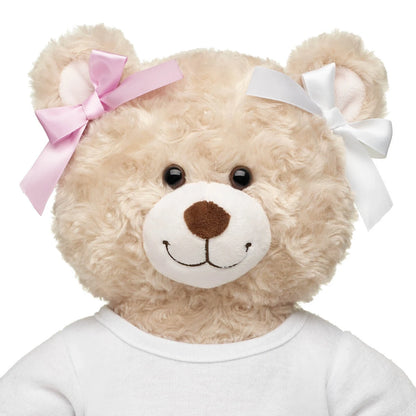 Pink &amp; White Ribbon Bows 4 pc for Plush Toys | Build-A-Bear® - US 5739