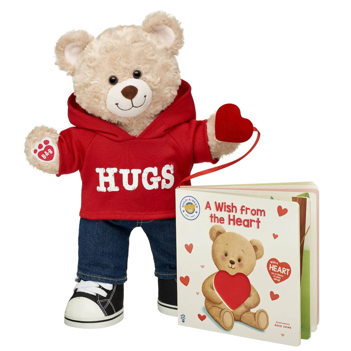Happy Hugs Teddy Bear "A Wish from the Heart" Board Book Set | Build-A-Bear® - US 5276
