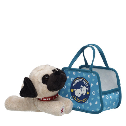 Build-A-Bear Mini Beans® Promise Pets™ Pug Stuffed Animal with Pet Carrier | Build-A-Bear® - US 3293